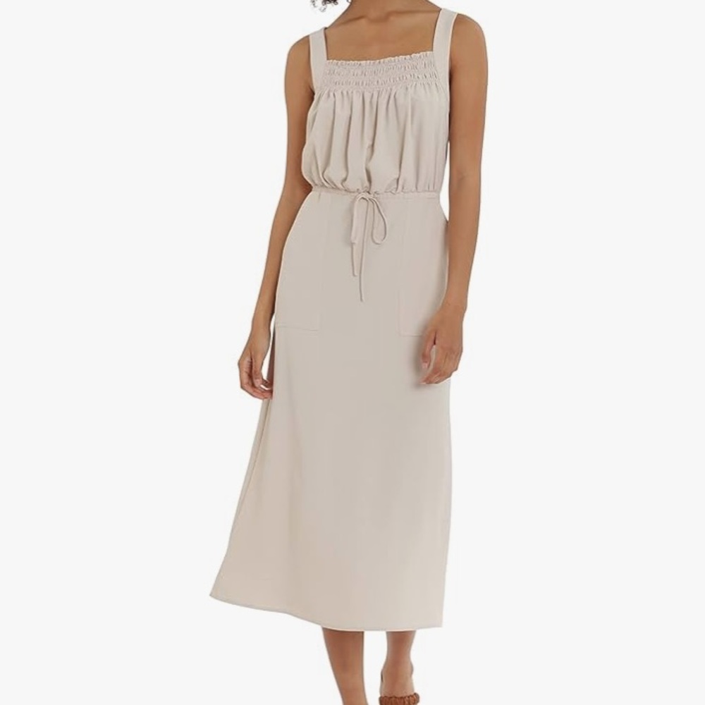 NWT Maggy London Smocked Neck Midi Dress